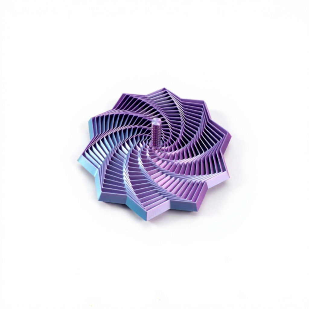 Purple and blue star spiral fidget